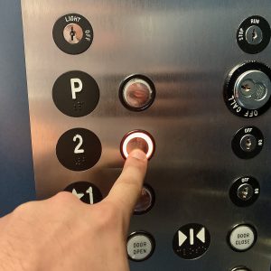 Copper Lining on Elevator Buttons