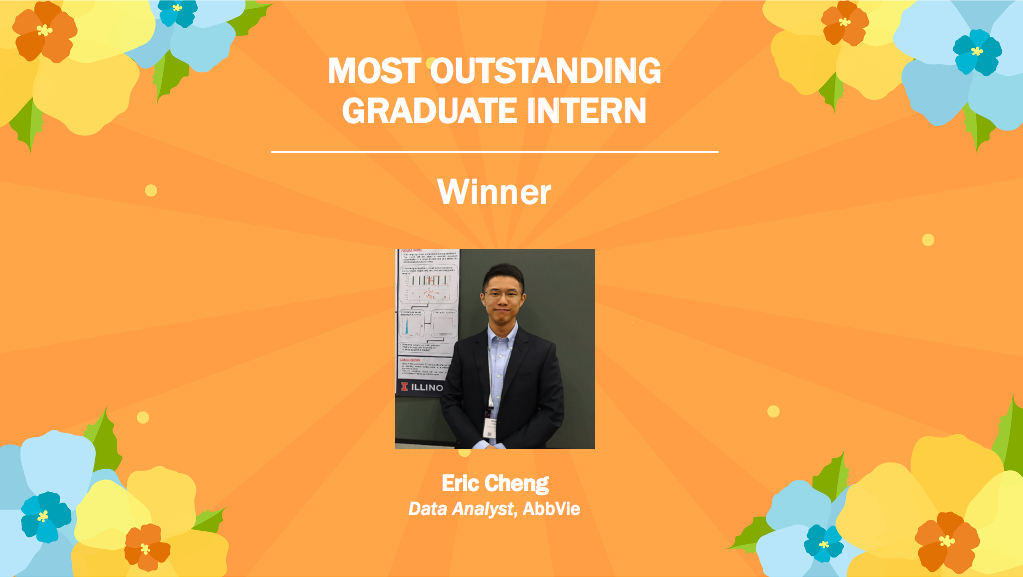 Eric Cheng, Most Outstanding Graduate Intern Winner