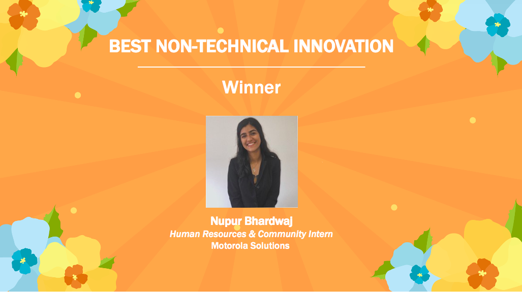 Nupur Bhardwaj, Best Non-Technical Innovation Winner