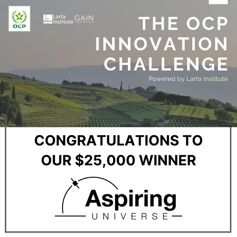 OCP innovation Challenge winner Aspiring Universe