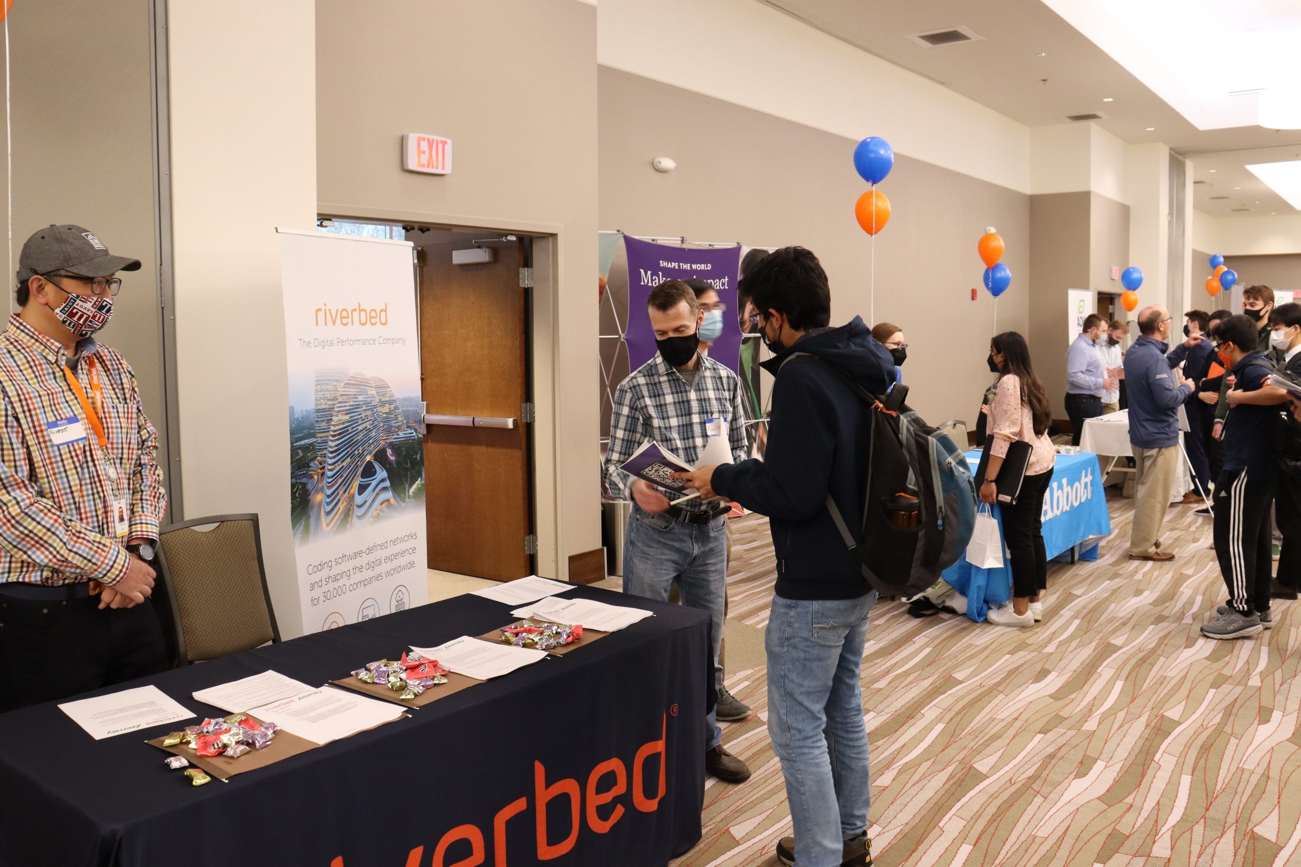 Riverbed booth at the Research Park Career Fair.