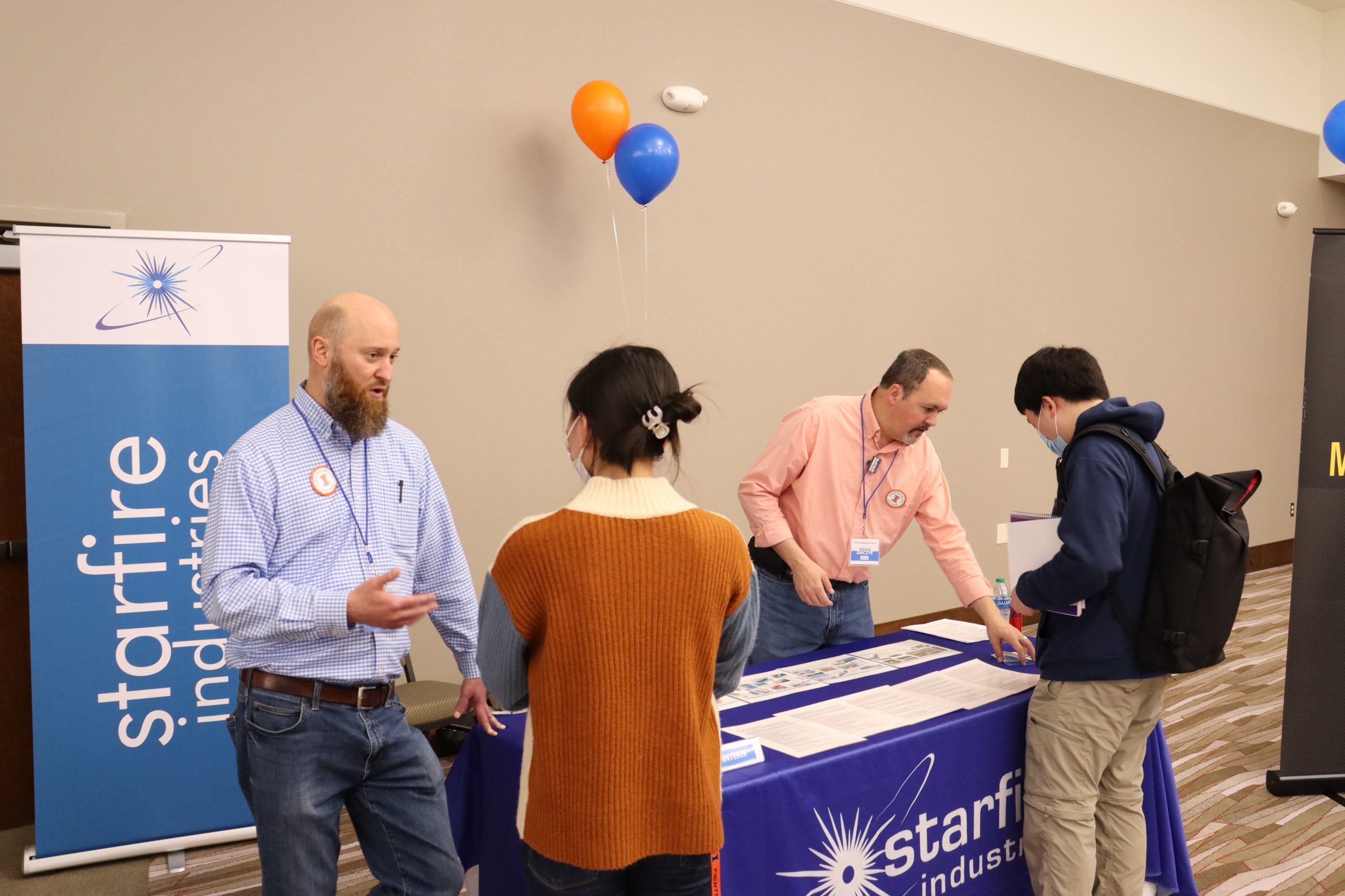 Starfire booth at the Research Park Career Fair.