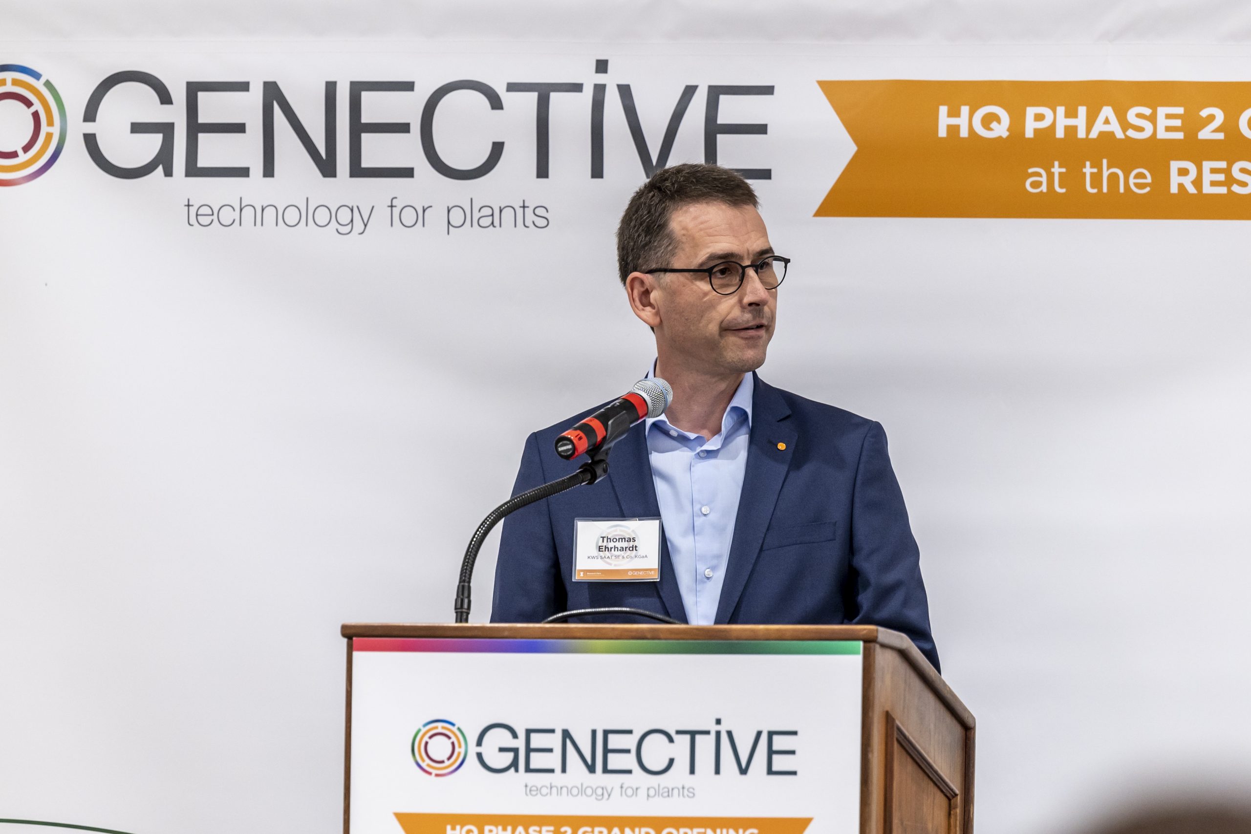 KWS Member Thomas Ehrhardt Speaking at Genective Lab Expansion 2022
