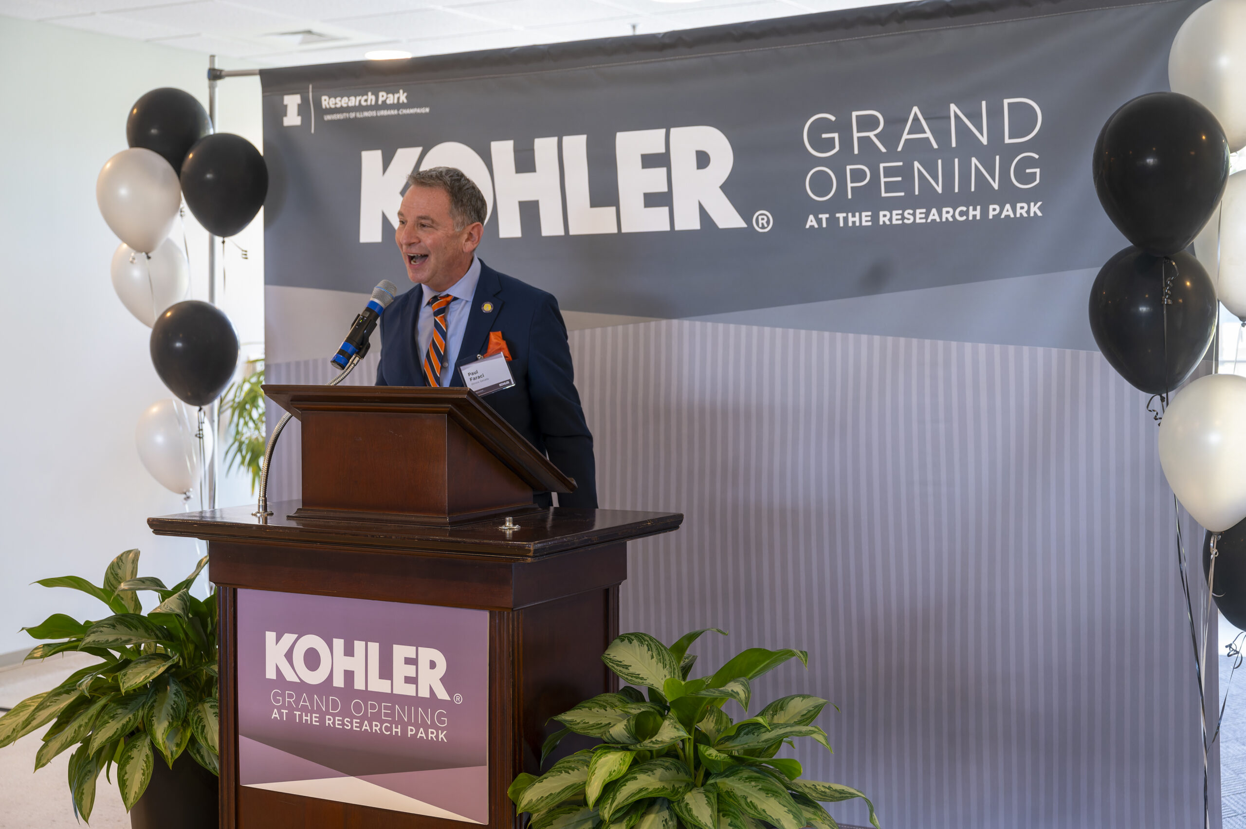 Senator Peter Faraci is enthusiastic about Kohler's presence in the Research Park.