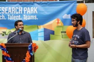 Award Winner Teja Gupta and Manager